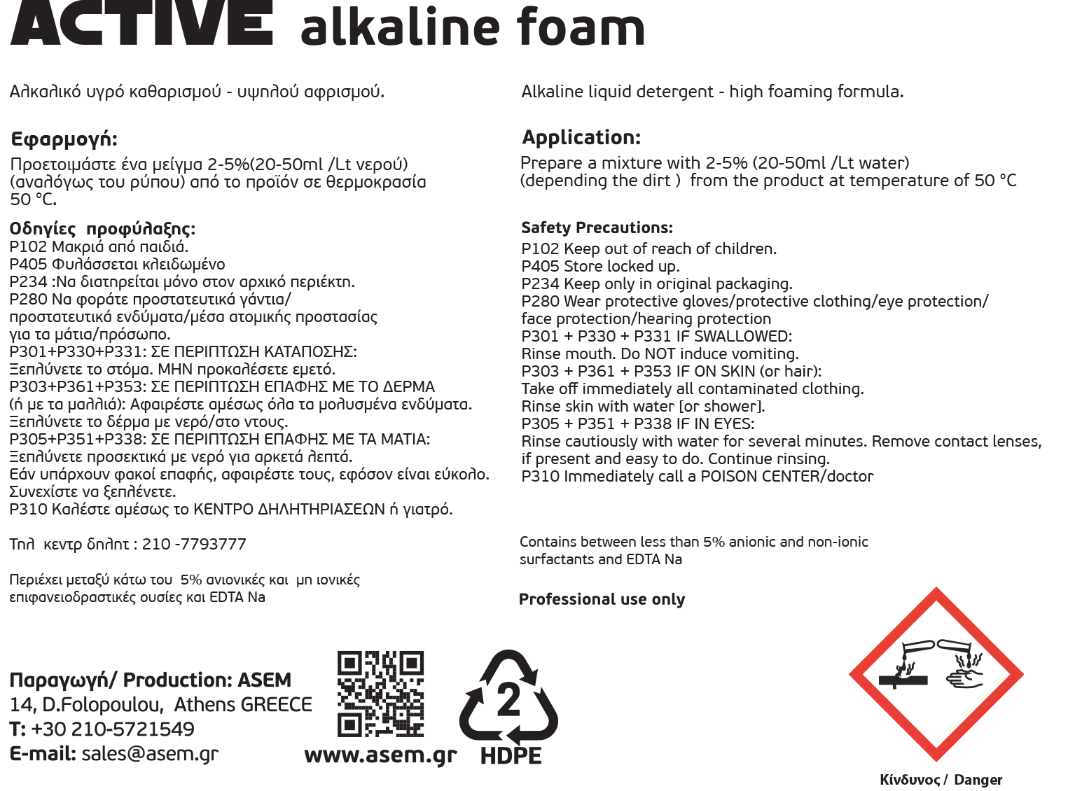 ACTIVE Alkaline Foam Οπίσθια (134 X 100)